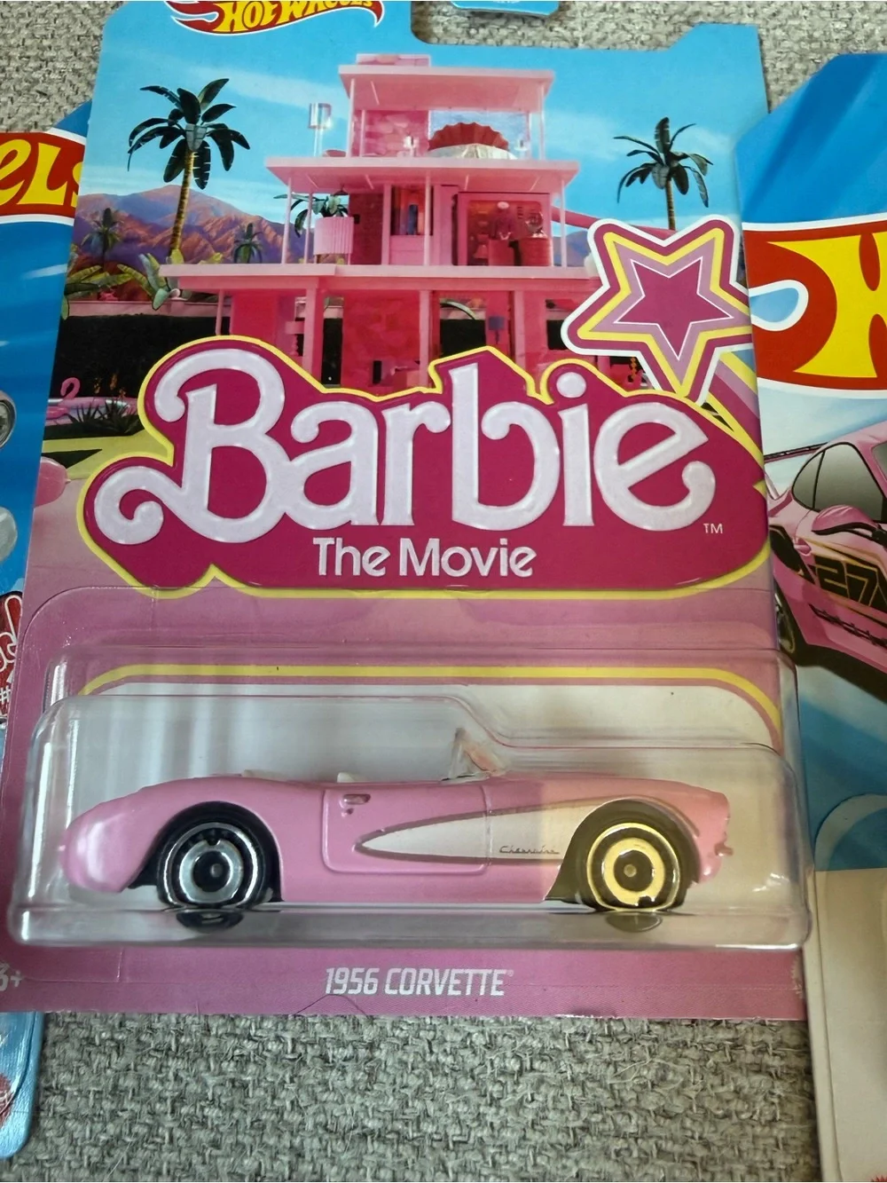 3 pink Hot Wheels
